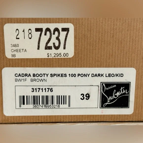 Christian Louboutin Leopard Ankle Boots with Studded Detail - Picture 3 of 3